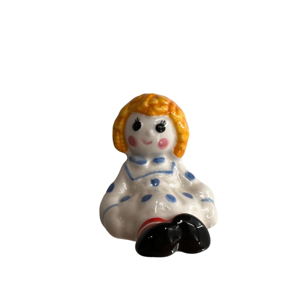 Vtg Avon Raggedy Ann Ceramic Salt Shaker hand painted‎ Weiss Brazil Kitsch Retro